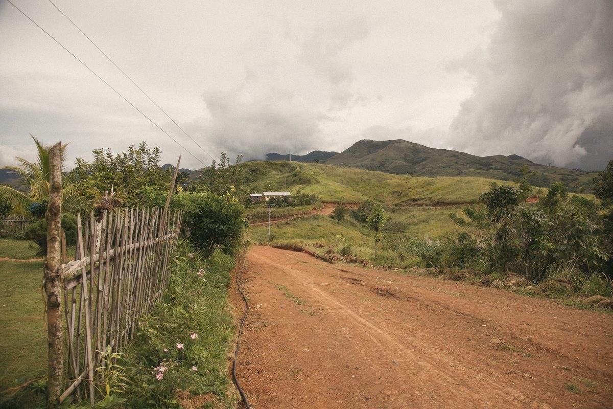 Unpaved road in a rural area