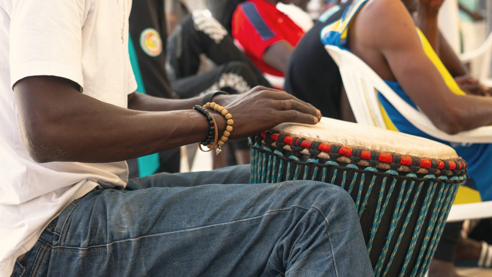 Man playing drums