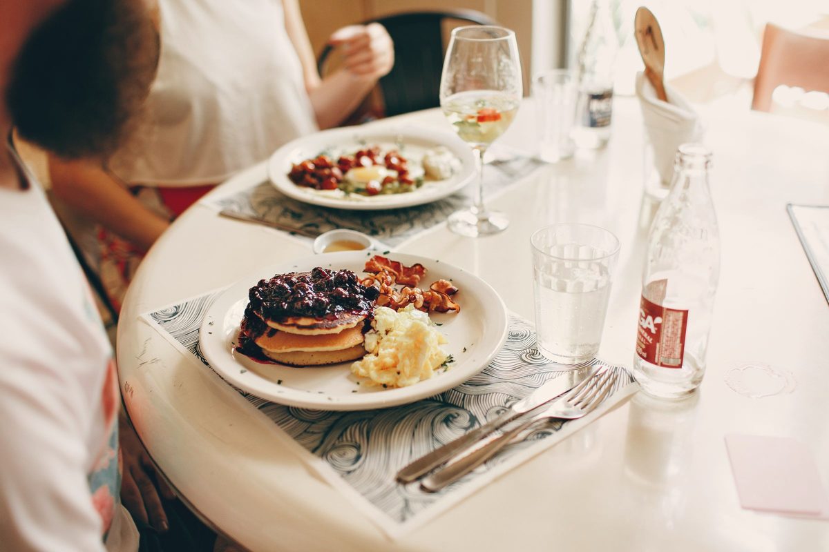 People eating breakfast