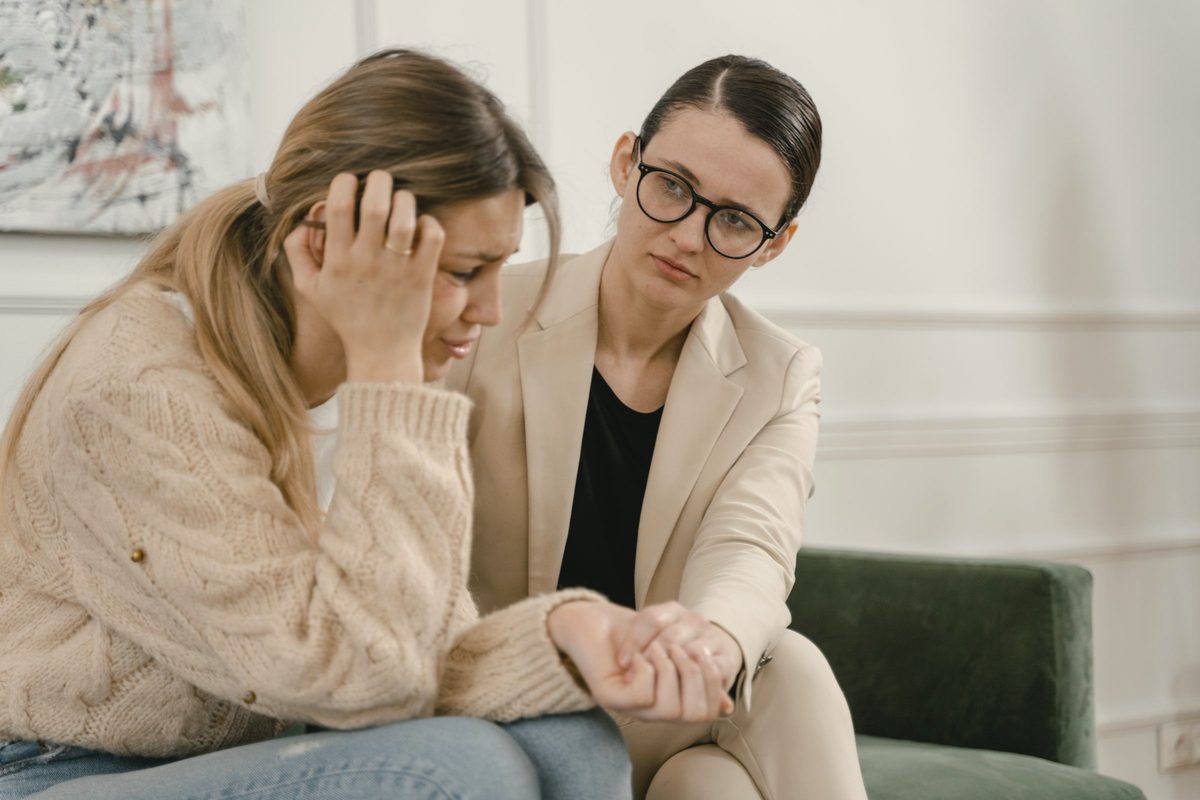 Woman listening closely as a friend shares her feelings
