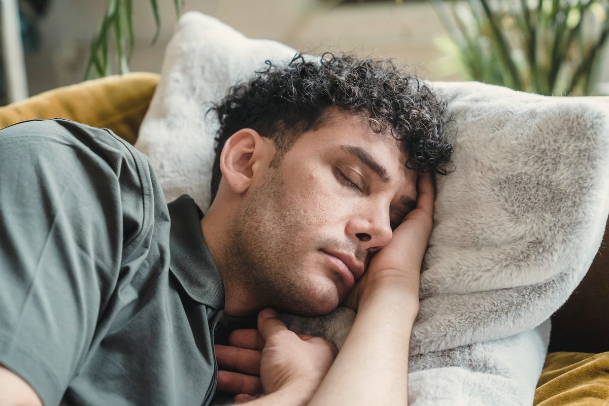Young man sleeping
