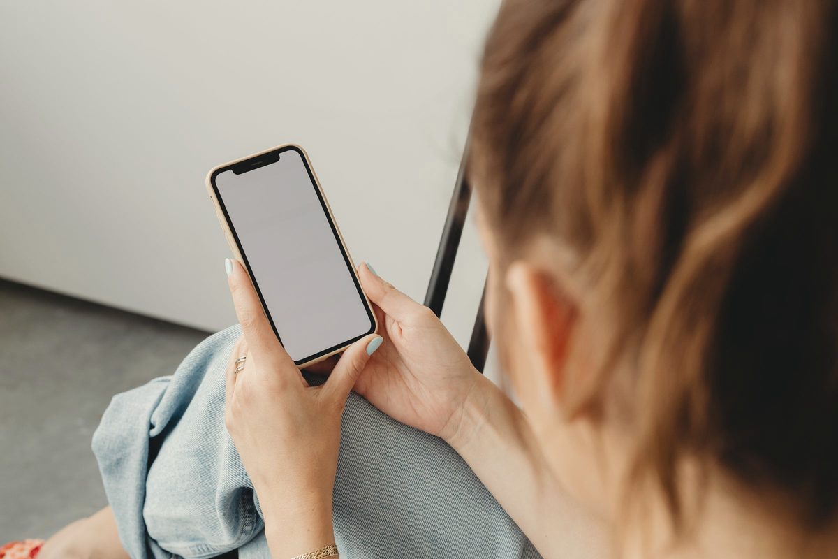 Woman holding a phone