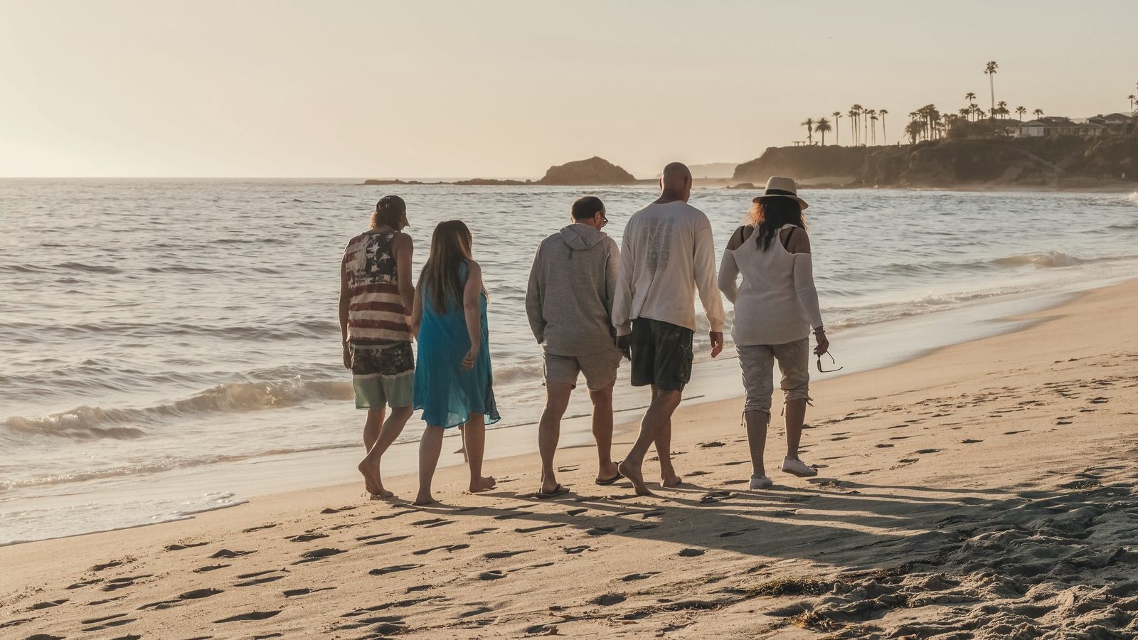 People walking on the beach